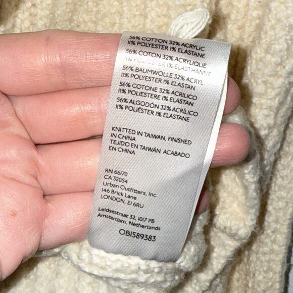 Maeve Anthropologie Women’s Chunky Knit Mock Neck Sweater Ivory Cream Size S - Picture 7 of 7